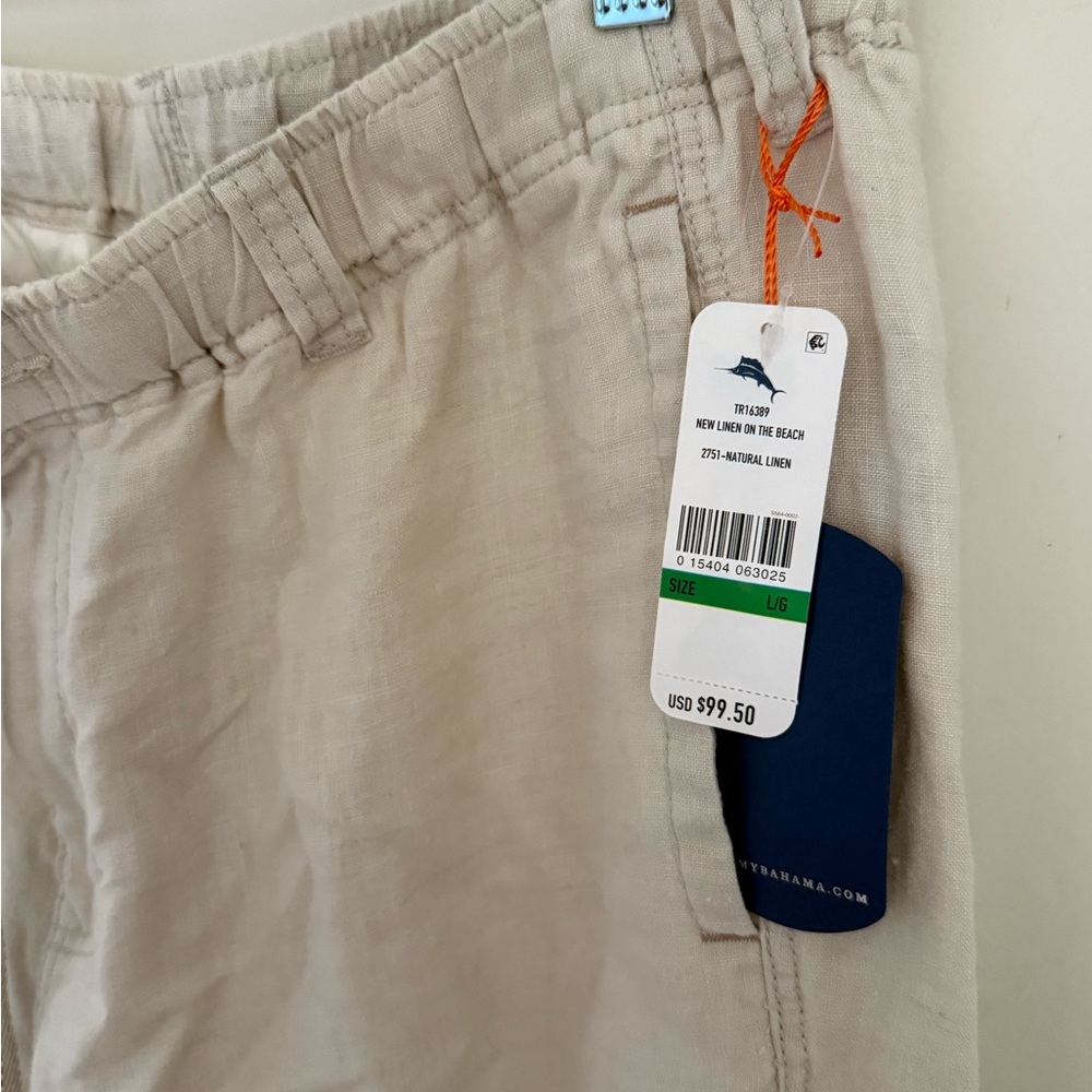Tommy Bahama Cream Linen Trousers